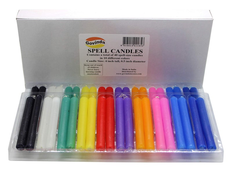 Govinda - Spell Candles (40 Candles) - 4"" x 1/2"" - Image 2